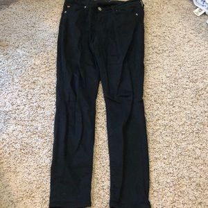 Hudson black straight leg skinny jeans
